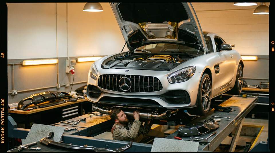 国产自拍视频：奔驰AMG排气改装视频